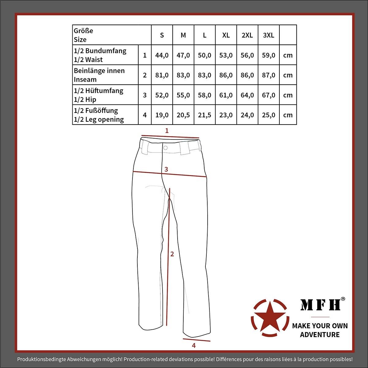 MFH Professional Tactical Pants Storm Ripstop Black
