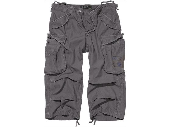 Brandit Industry Vintage 3/4 Shorts Mens Outdoor Camping Hiking Tactical Grey