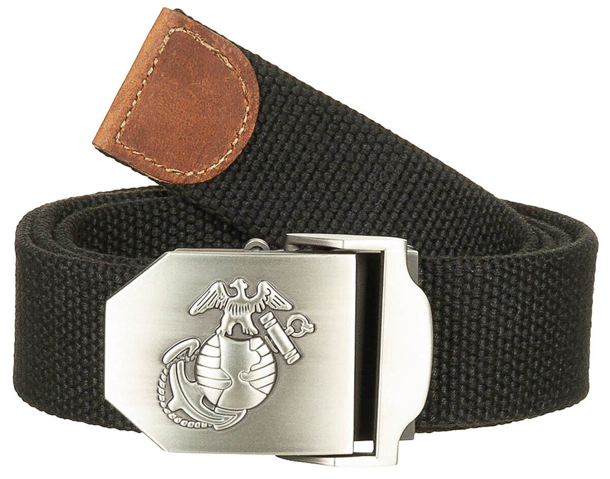US Marines Corps Web Belt Up To 130cm Black