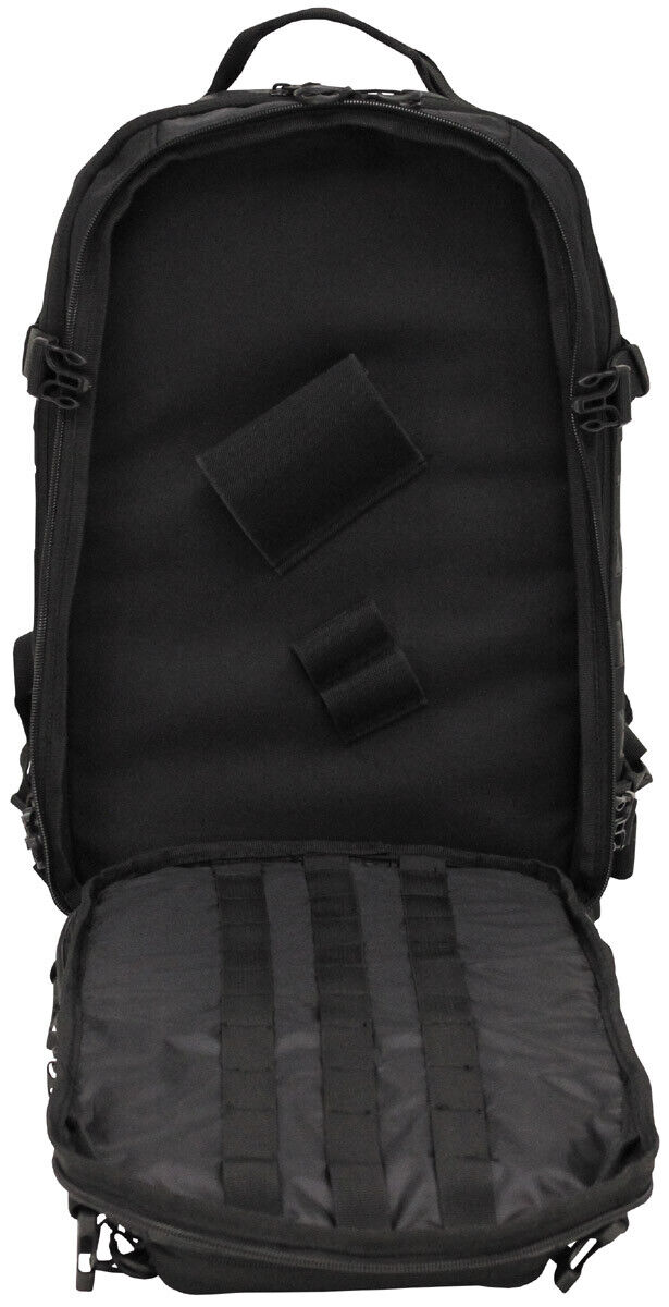 Black Backpack Operation Adjustable Straps Padded Back Large Compartment
