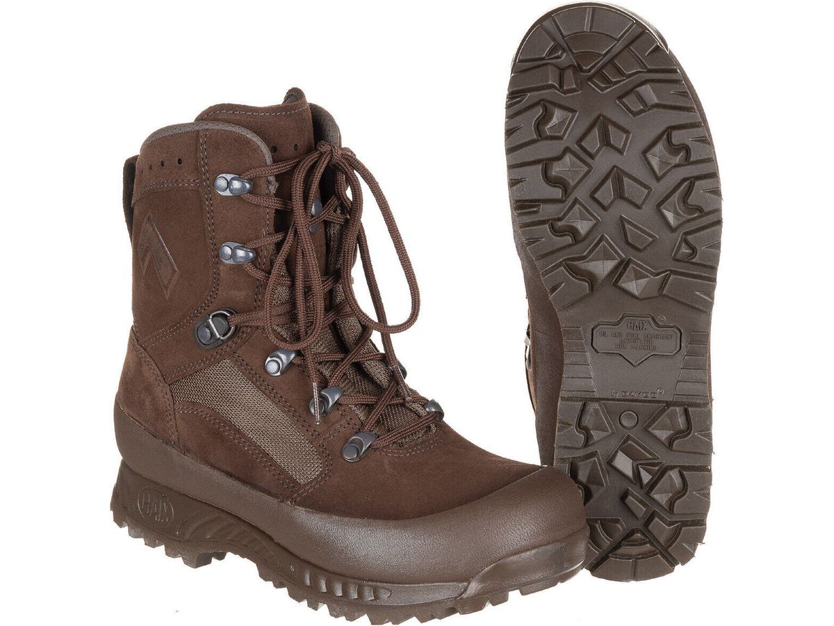 Original British Army Military Combat Boots Haix HIGH LIABILITY LADY Brown New