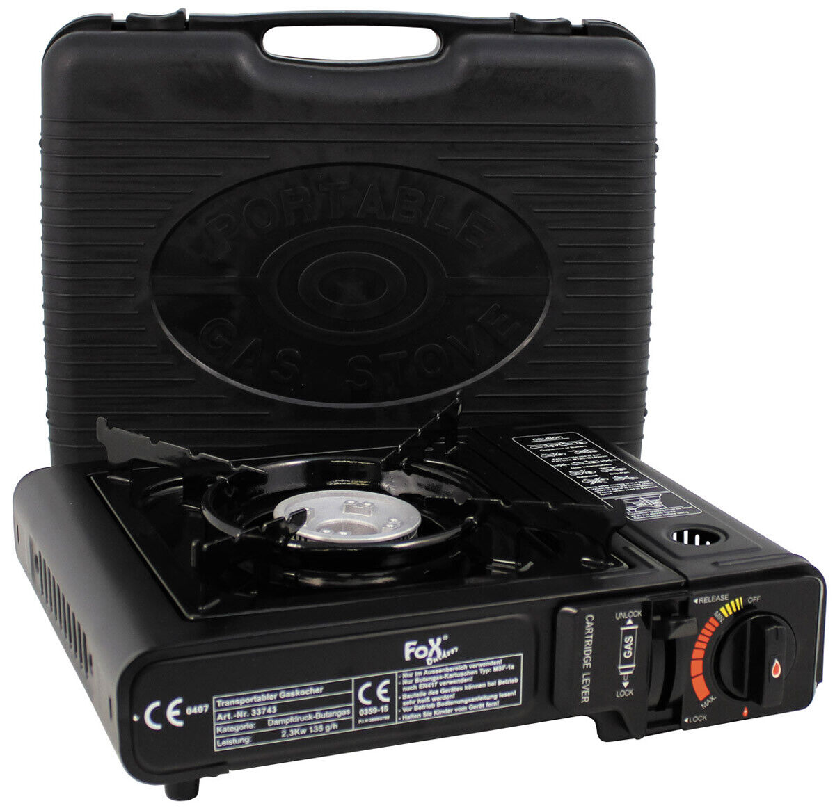 Camping Gas Stove with Piezo Ignition - Convenient and Portable Cooking Solution