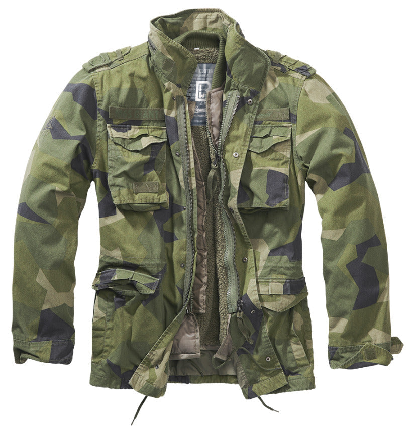 Brandit M65 Giant Jacket Military Tactical Field Outdoor Parka Swedish Camo