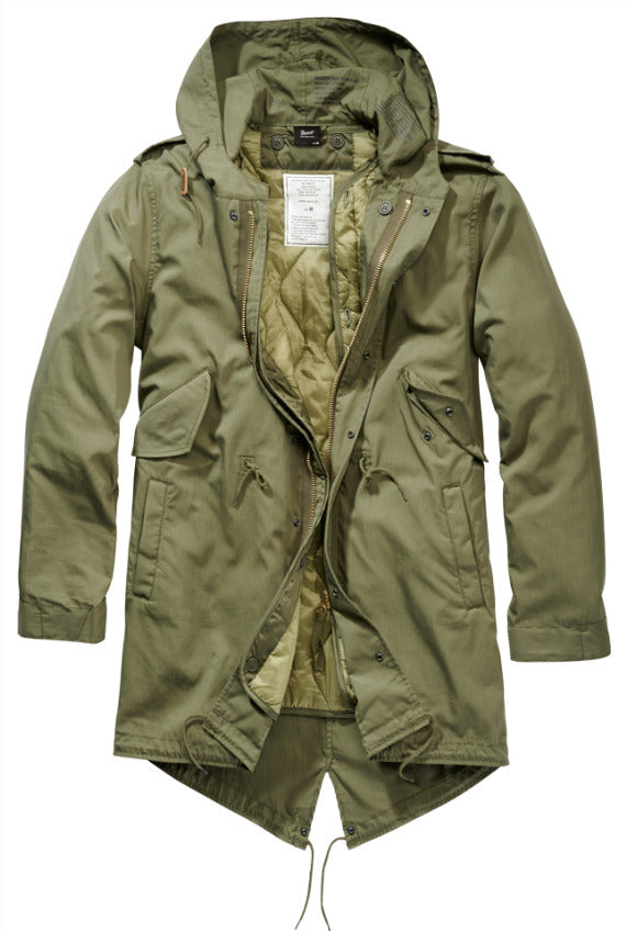 Brandit M51 US Parka Urban Lining Fishtail Mens Casual Outdoor Jacket OD Green