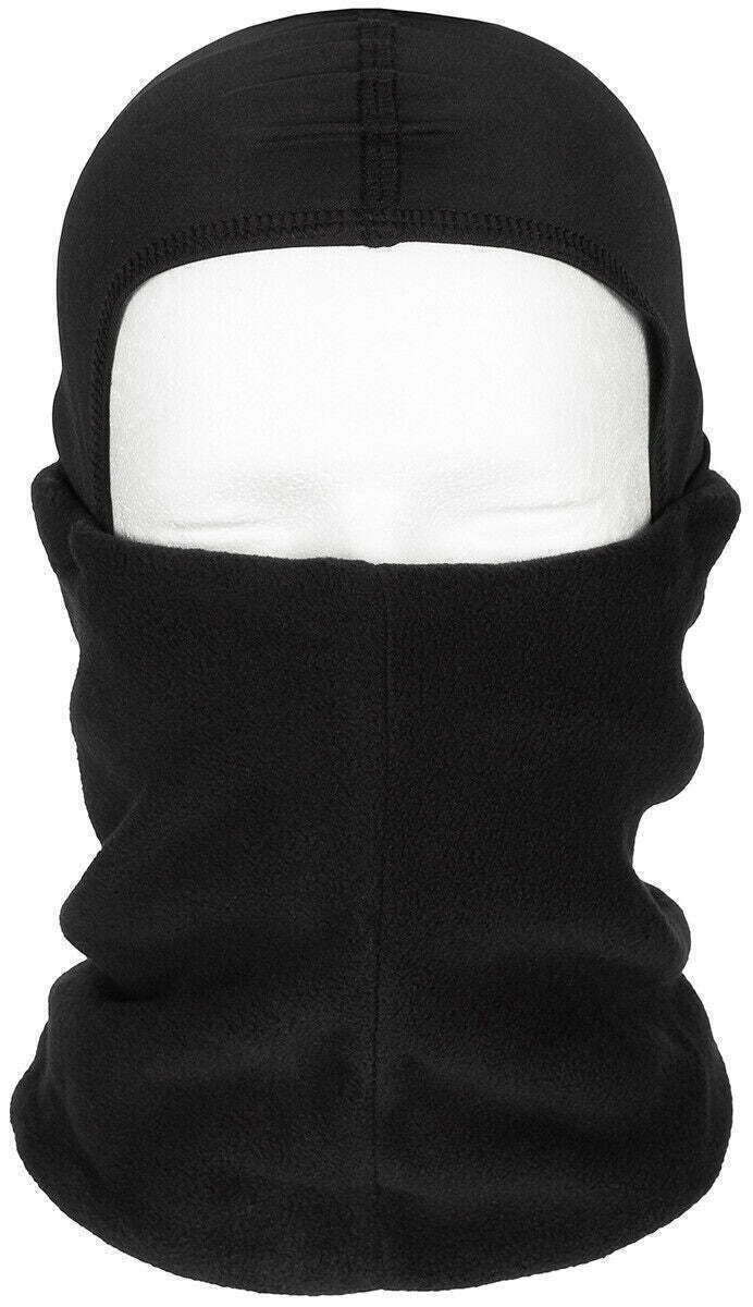 Army Black Fleece Neck Gaiter Integrated Hood One-Size-Fits-All 100% Polyester