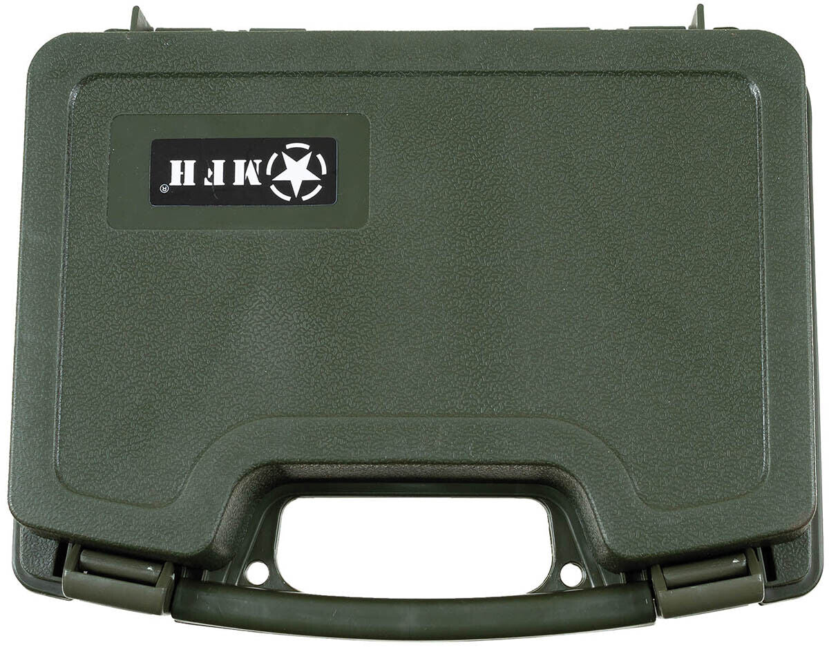 Pistol Case Plastic Small Lockable Shockproof Splahproof OD green