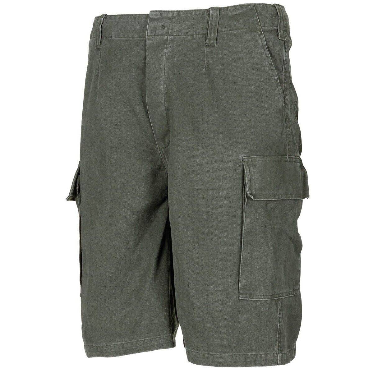 MFH German Army Moleskin Bermudas Green-stonewashed