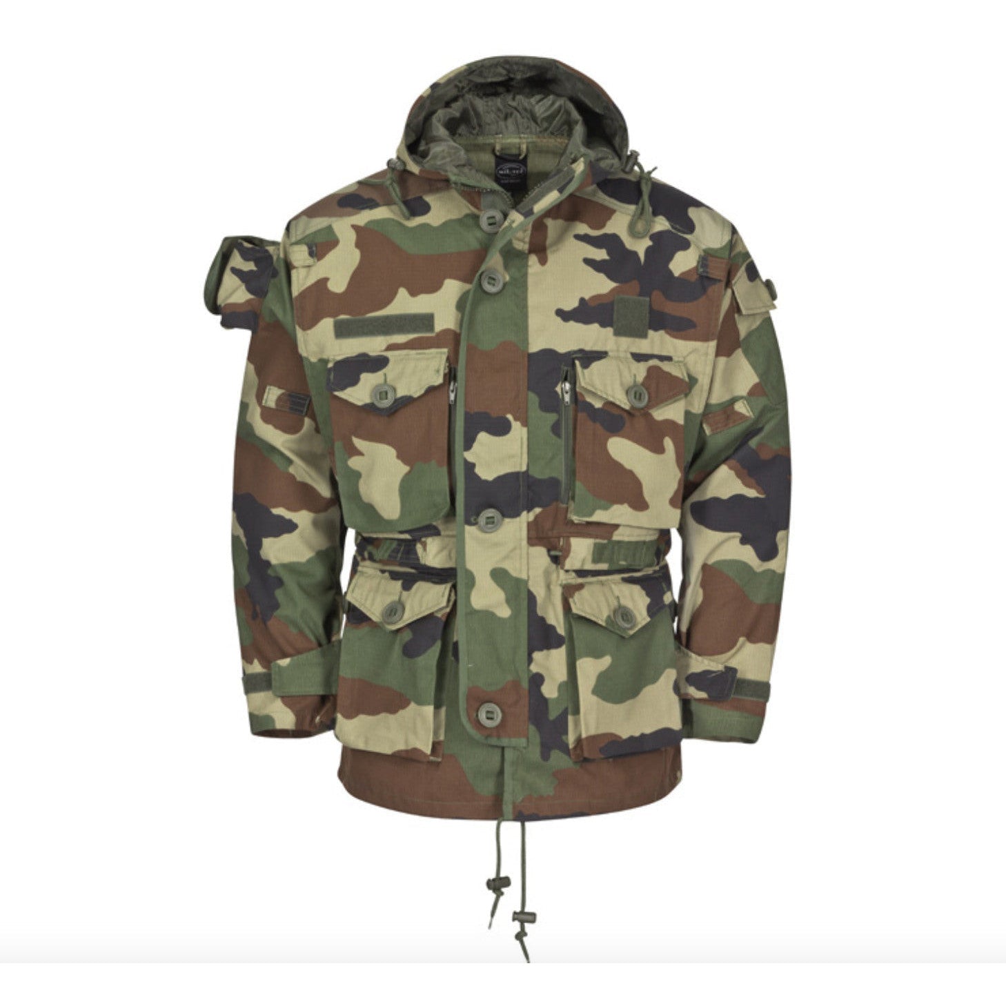 Genuine French Army Jacket Military Smock Combat Light Hooded Parka CCE Camo