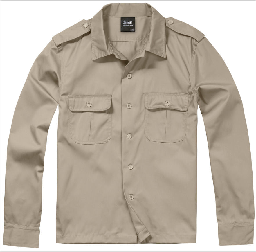 Brandit US Style Shirt Long Sleeve Outdoor Military Army Water-Repellent Durable