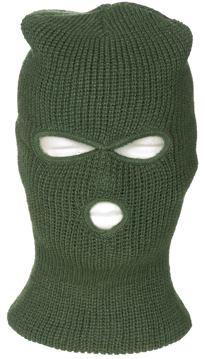 MFH Balaclava 3 Hole Acrylic Green