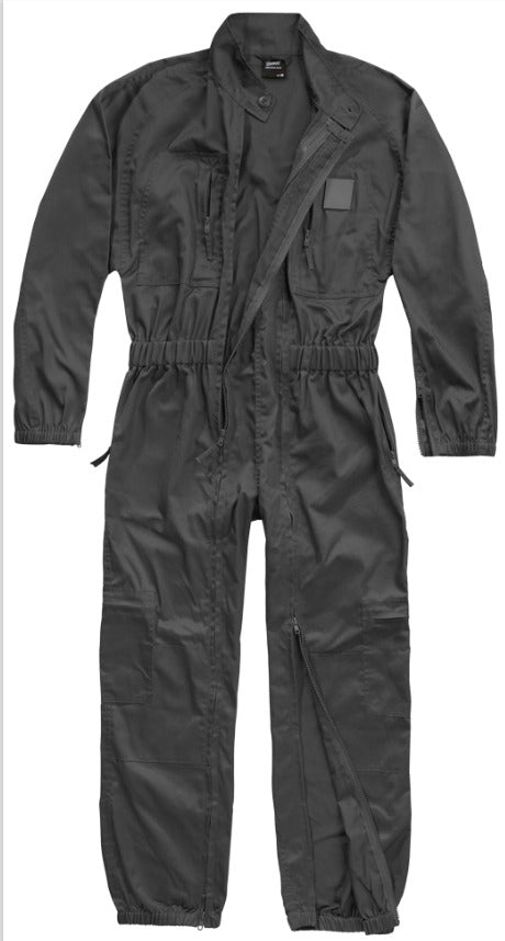 Brandit Premium Water-Repellent Flight Suit Durable Removable Lining Black