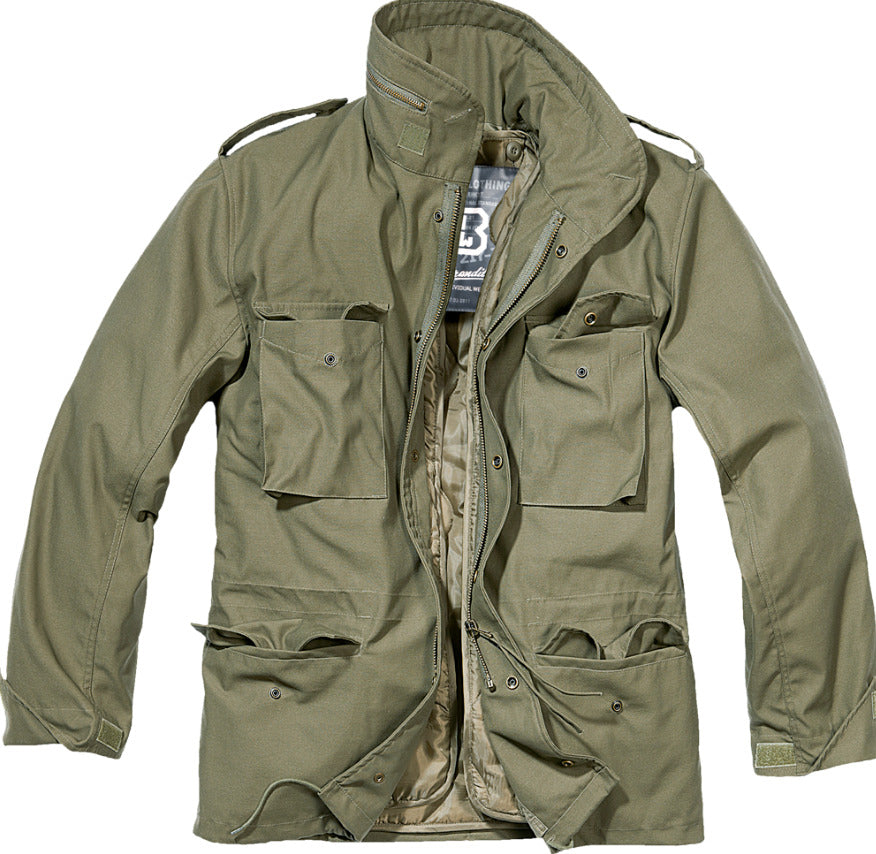 Brandit Jacket Parka Man Winter Military Camo Field Army M-65 Olive