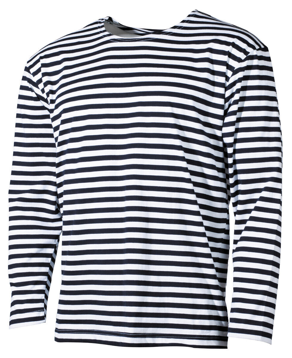 Russian Navy Military Army White-blue Shirt Long Sleeved Summer