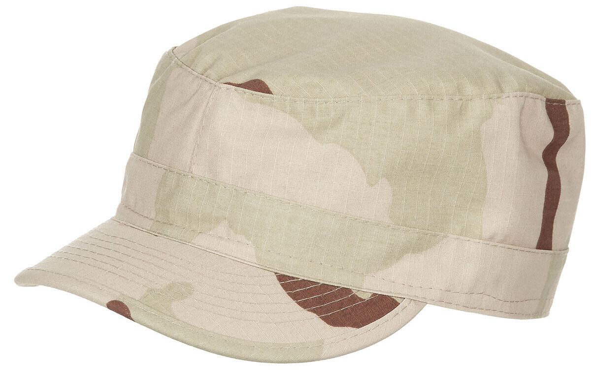 US BDU Cap American Army Style Field Hat Ripstop Military New 3 Colour Desert