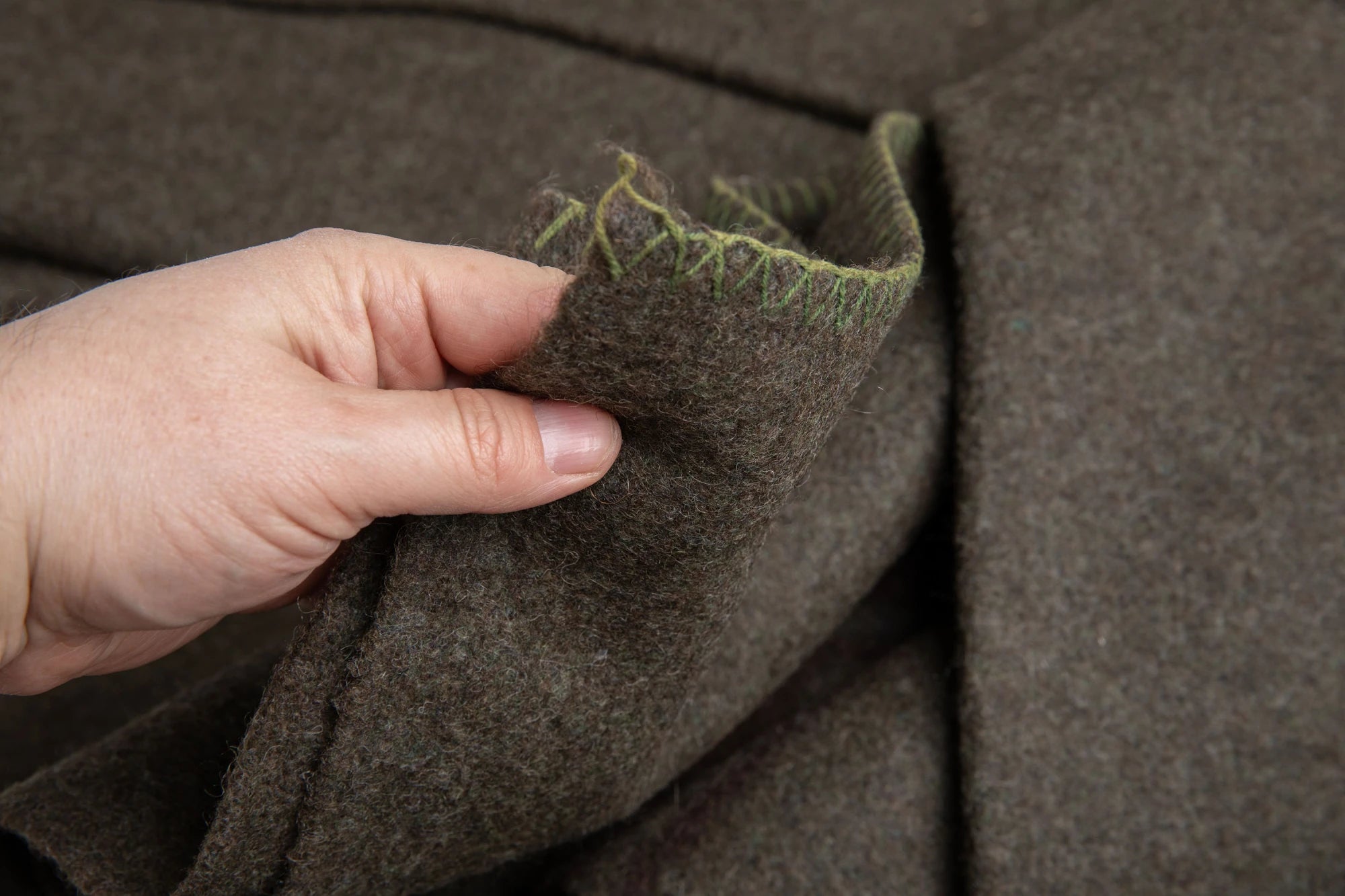 Original German Army BW Wool Blend Blanket Brown