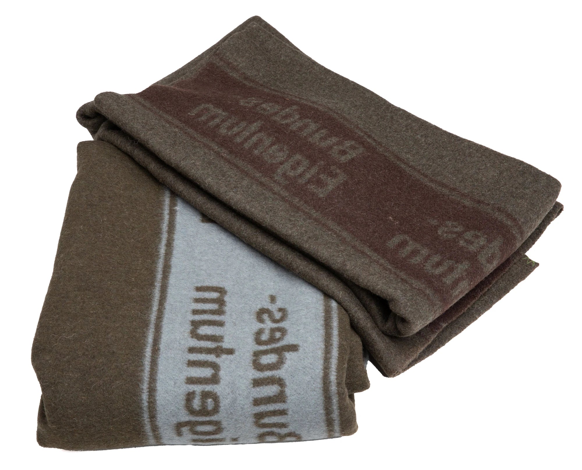 Original German Army BW Wool Blend Blanket Brown
