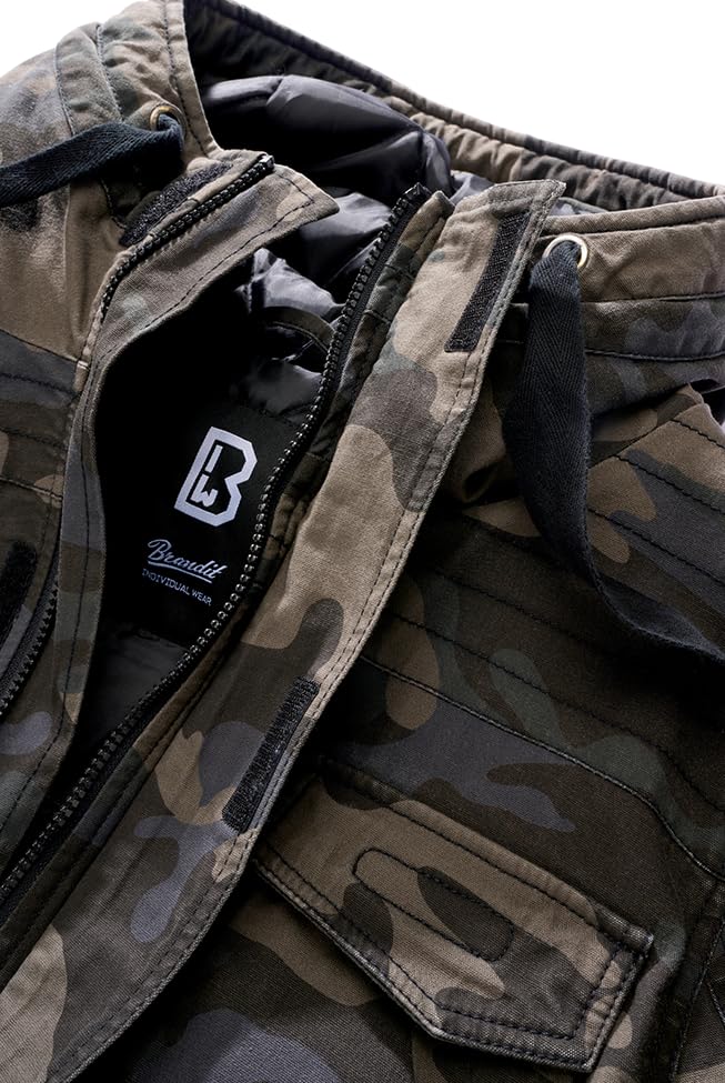 Brandit Men’s Bronx Jacket Dark Camo – Casual Military Style Coat M