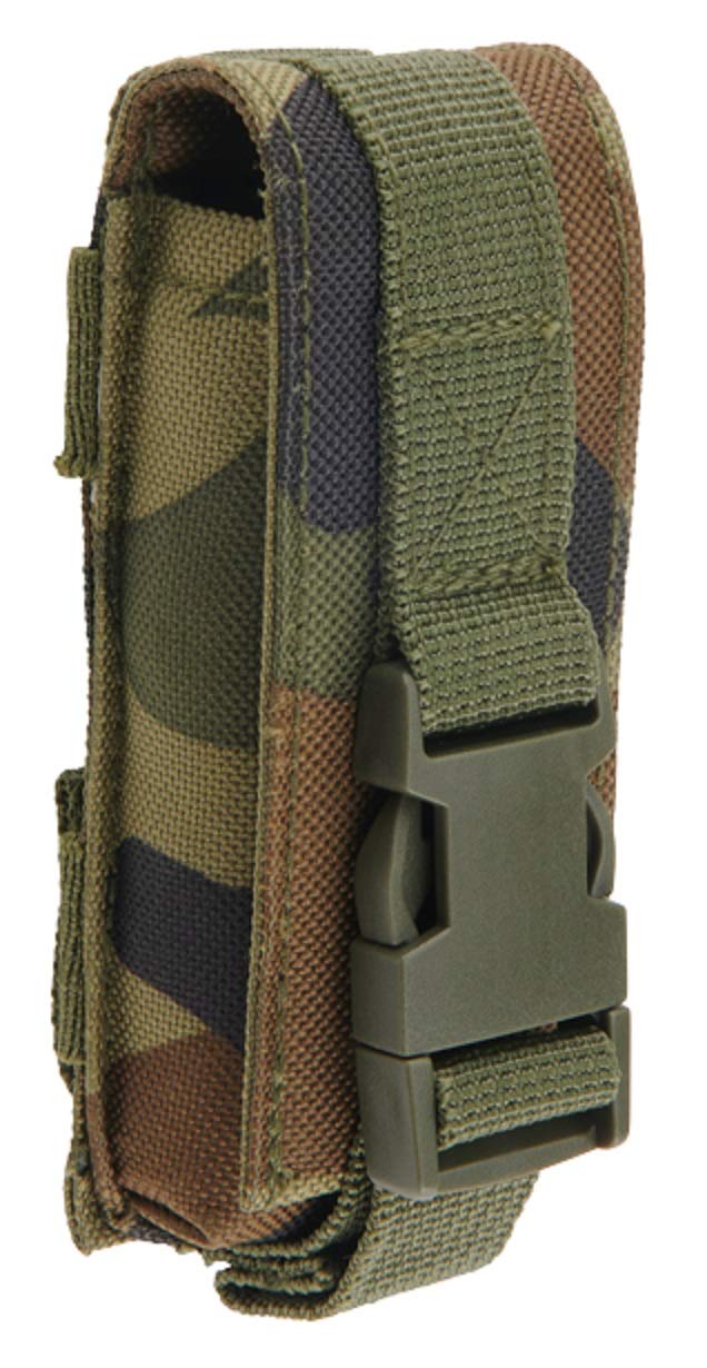 Brandit MOLLE Multi Pouch – Small, Woodland Camo, Tactical Accessory Bag