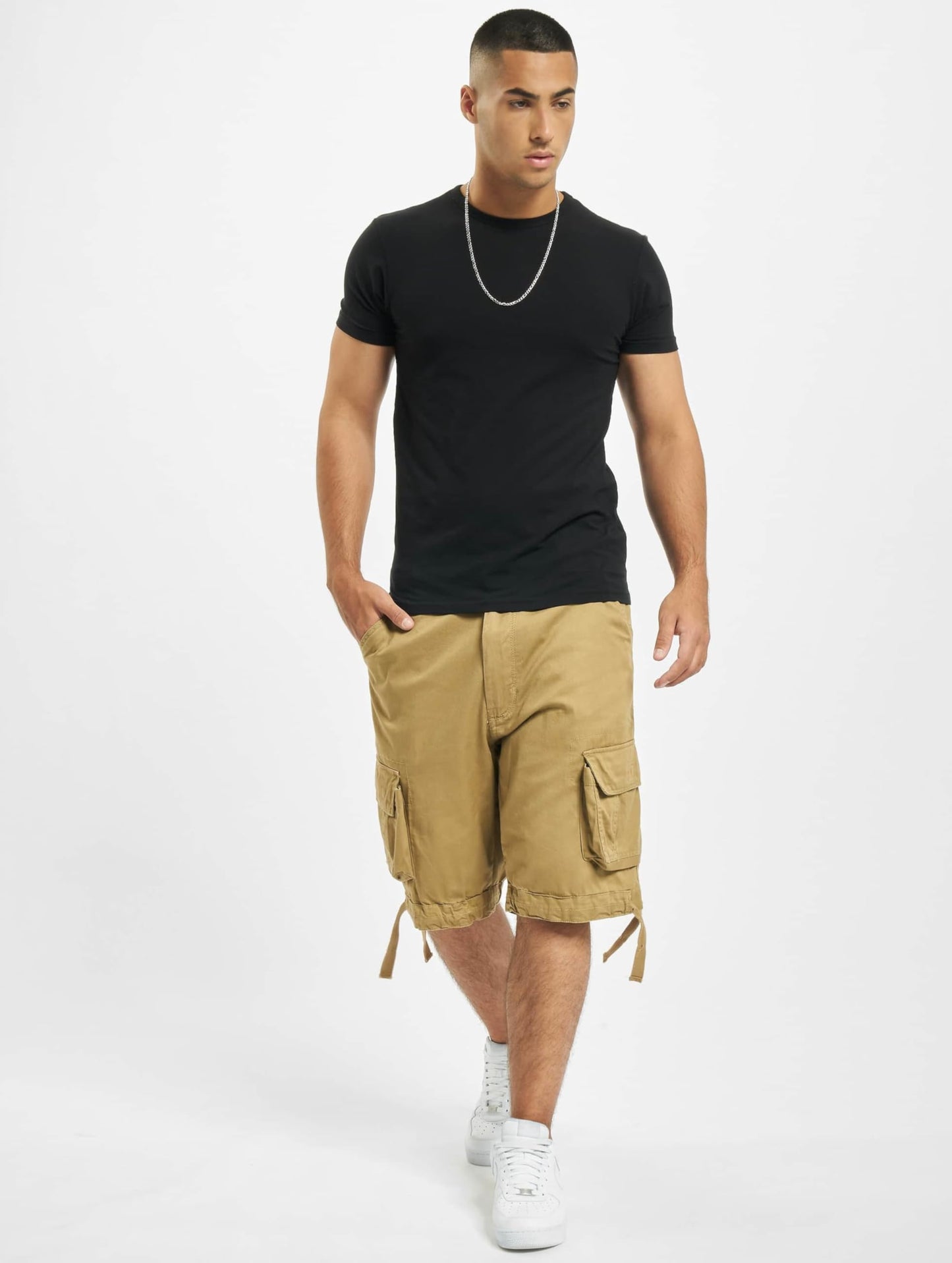 Brandit Men’s Urban Legend Shorts Beige – Vintage Military Cargo Shorts 7XL