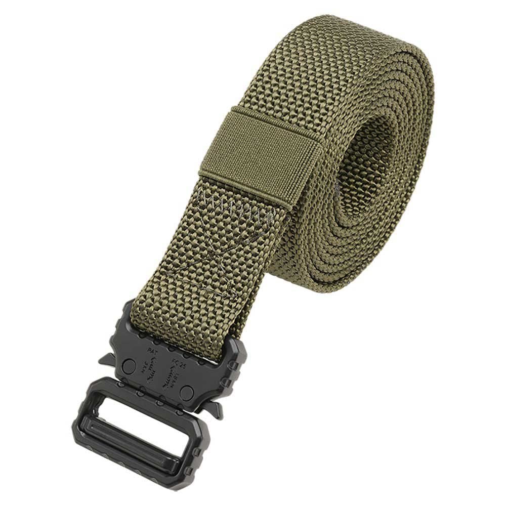 Brandit Unisex Tactical Belt Olive – Adjustable Military Webbing Belt
