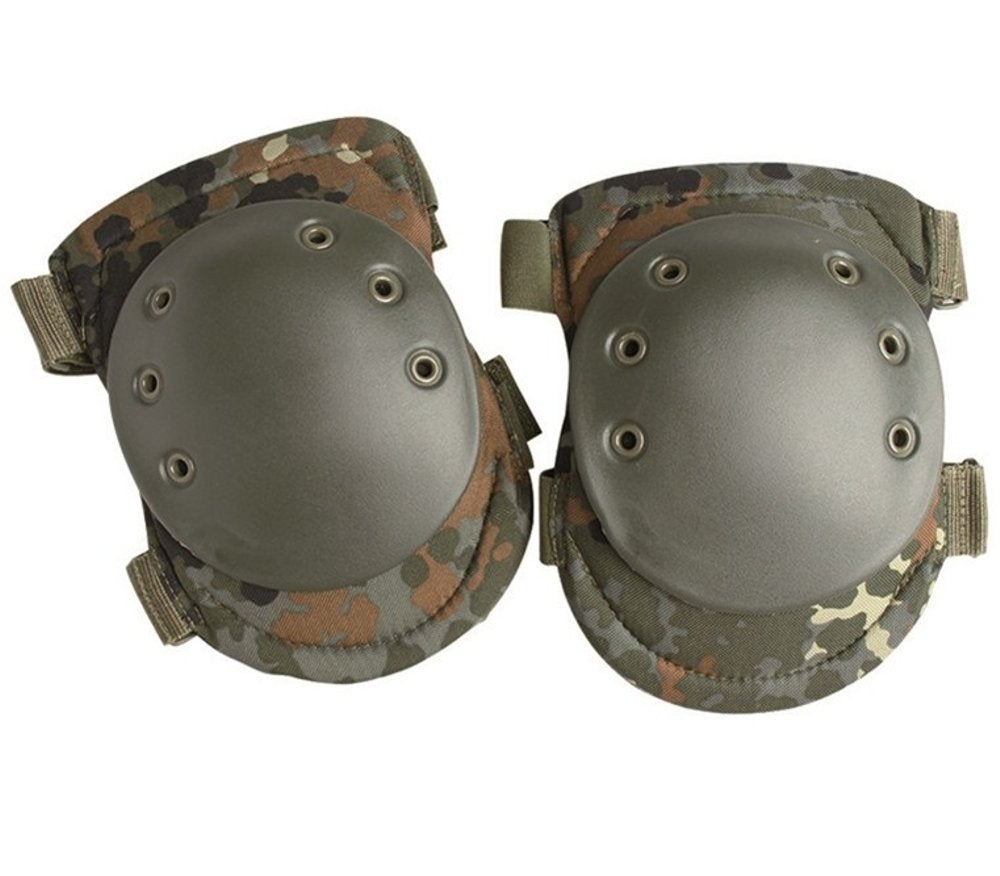 Miltec Tactical Knee Protection Protective Pads Airsoft Paintball Combat Flecktarn