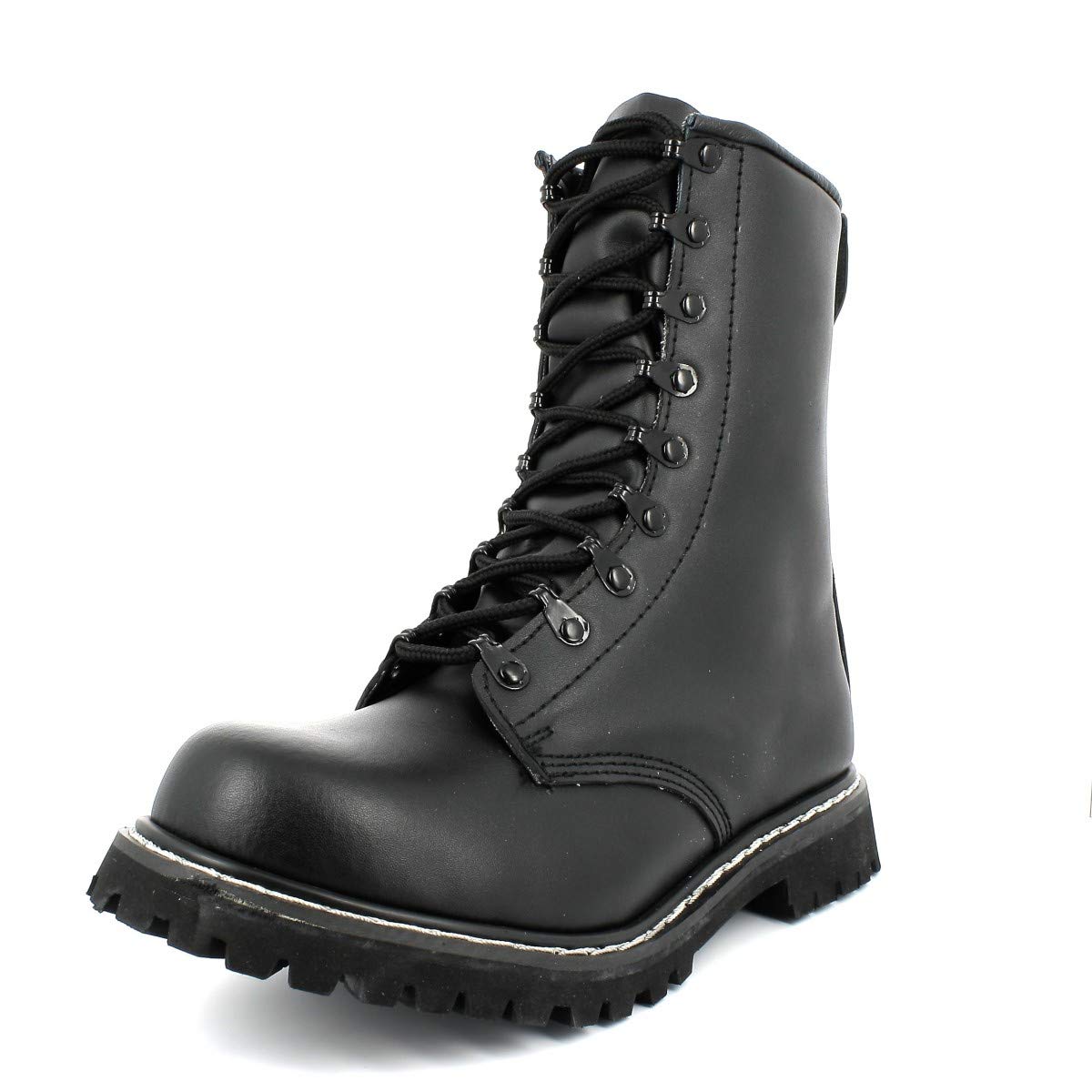 Mil-Tec Para Leather Boots with Toe Cap Black