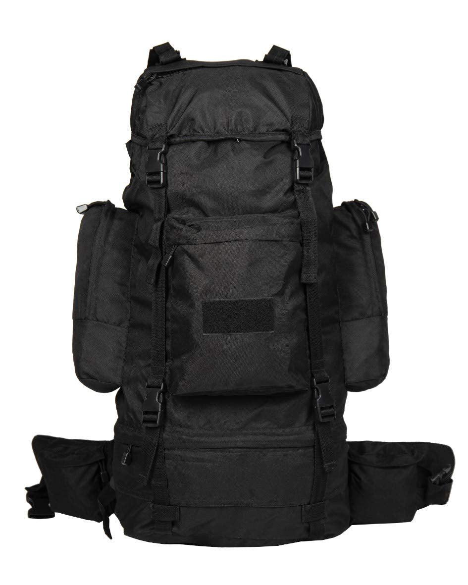 Mil-Tec 75L Ranger Rucksack – Military Army Backpack with Internal Frame (Black, Olive, Flecktarn)