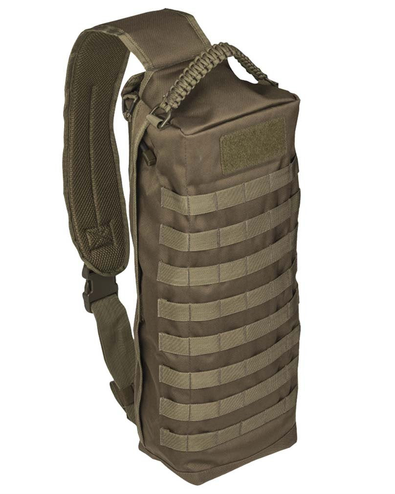 Mil-Tec Sling Bag Tanker Olive – Tactical MOLLE Crossbody Pack with Dividers