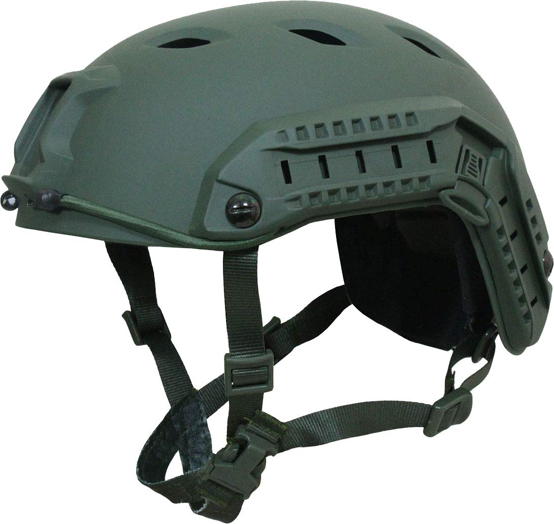 Mil-Tec US Paratrooper Helmet – Olive Repro with Rail System