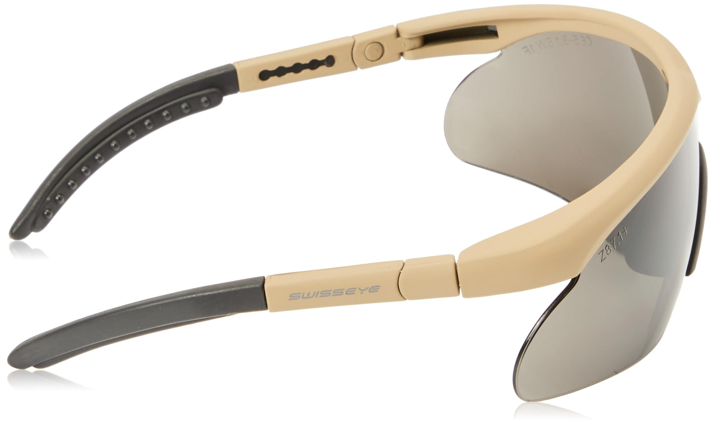 Swiss Eye Raptor Shooting Glasses – Coyote Ballistic Sunglasses 3 Lenses