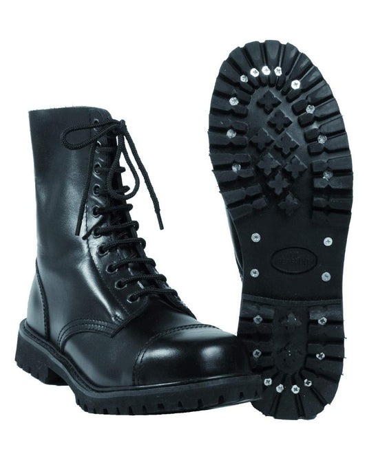 Mil-Tec Men’s Ankle Combat Boots Black Tactical Military Size 10