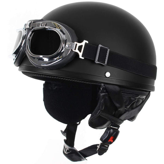 Mil-Tec Open Helmet with Goggles – Retro Display Helmet