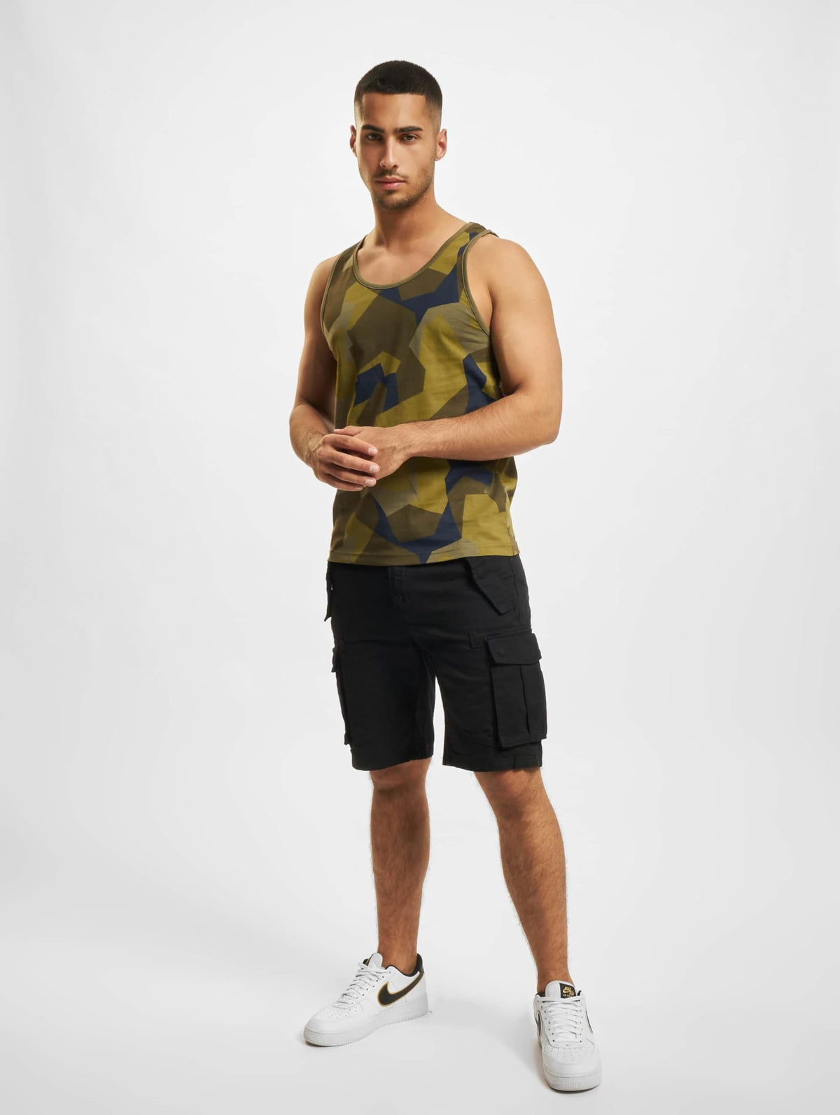 Brandit Men’s Swedish Camo Cotton Tank Top 3XL | Casual & Training Wear