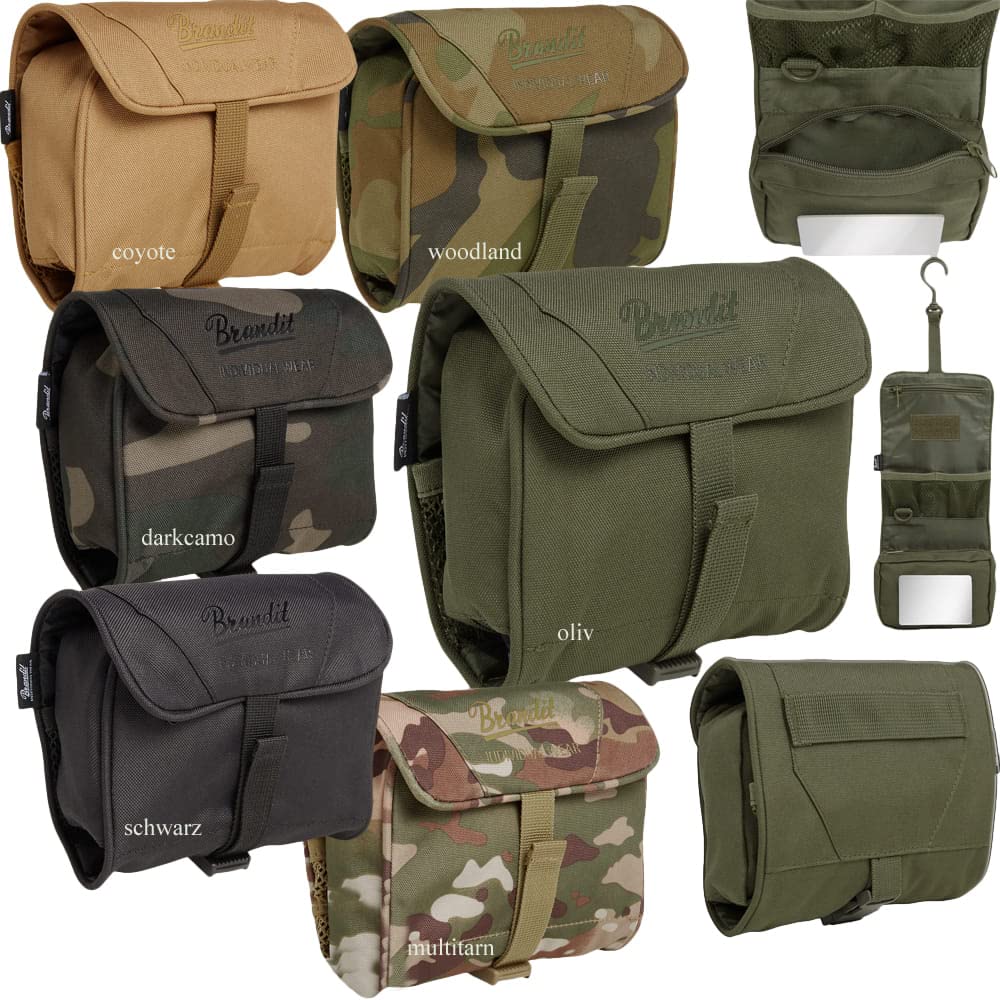 Brandit Toiletry Bag Medium Dark Camo