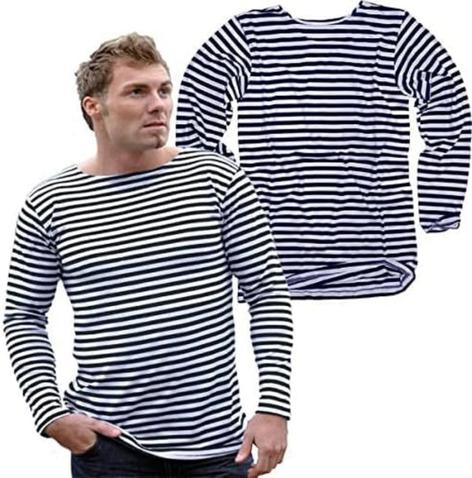 Mil-Tec Russian Navy Striped Summer Sweater White Cotton Pullover 2XL