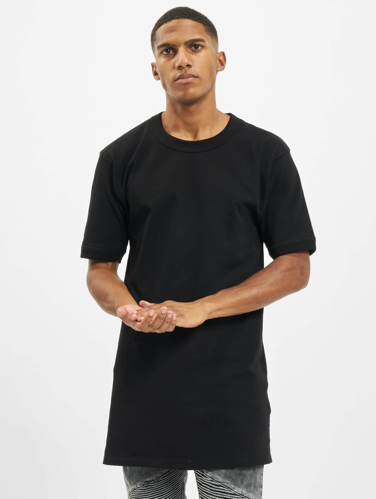 Brandit Men’s BW T-Shirt – Black Casual Crew Neck Short Sleeve Tee, Size 4