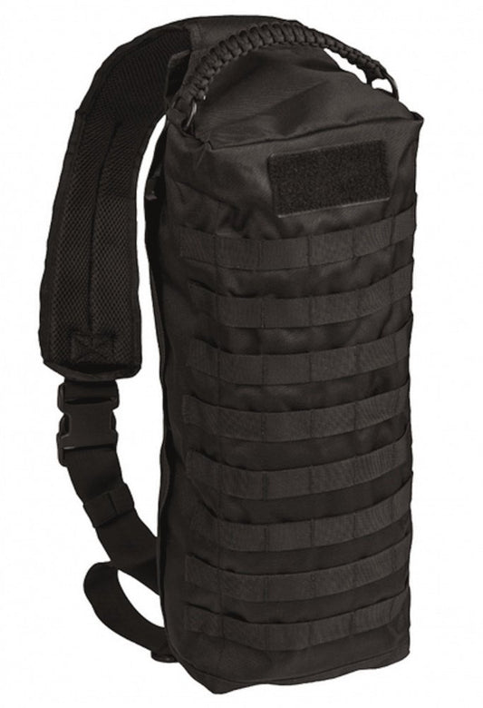 Mil-Tec Sling Bag Tanker Black – Tactical MOLLE Crossbody Pack with Dividers