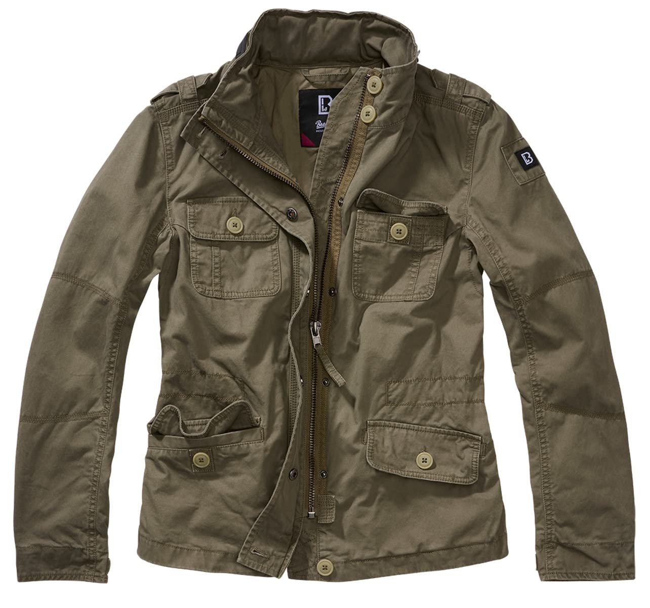 Brandit Britannia Jacket – Women’s Olive, Stylish Military Field Jacket