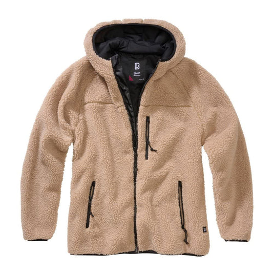 Brandit Women’s Teddy Fleece Jacket with Hood – Warm Winter Outerwear