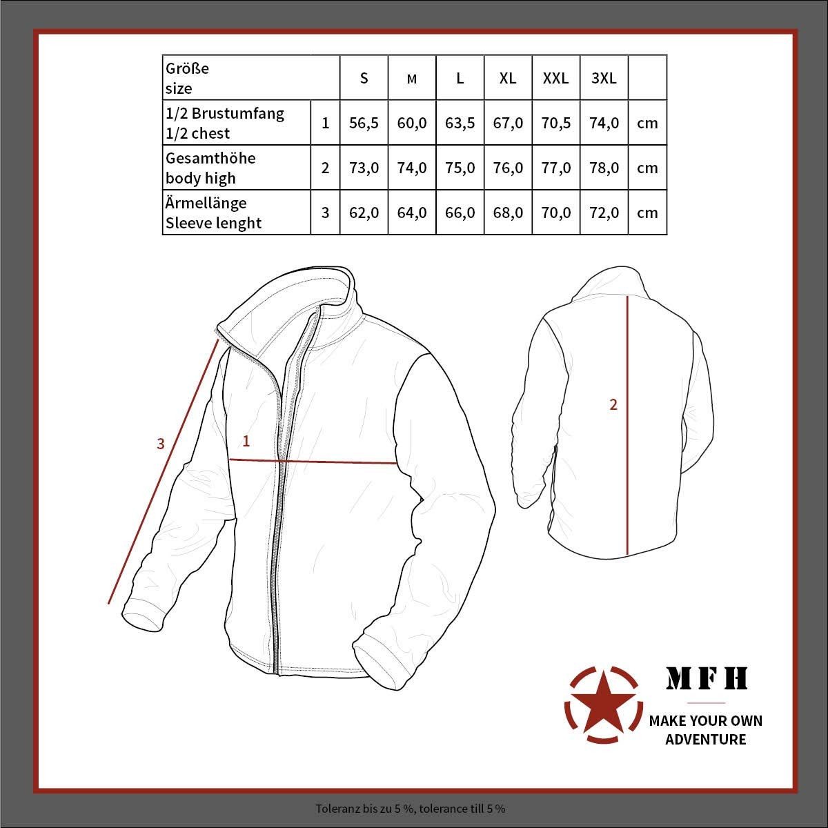 MFH German Army Combat Jacket Einsatz/übung Short Flecktarn