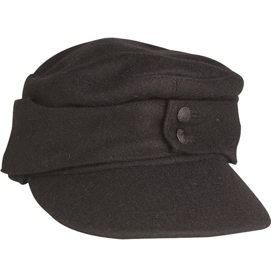 Mil-Tec WH Panzer M43 Field Cap – Black Wool Reproduction