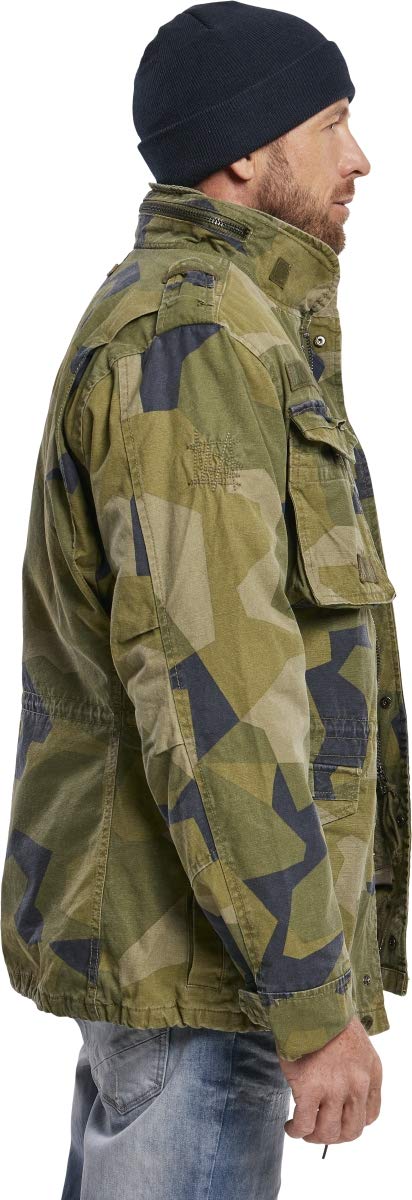 Brandit Men’s M-65 Giant Jacket Swedish Camo – Vintage Military Field Coat S