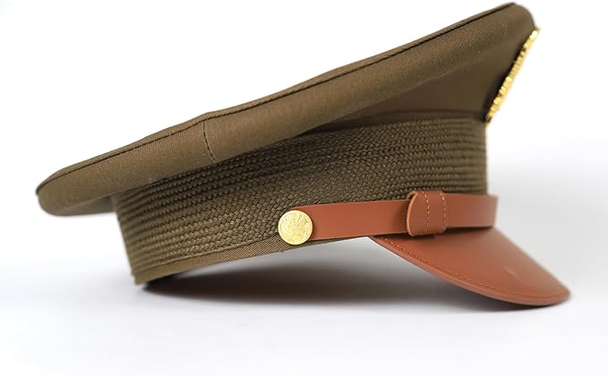 Mil-Tec US Officer Visor Hat with Insignia Olive