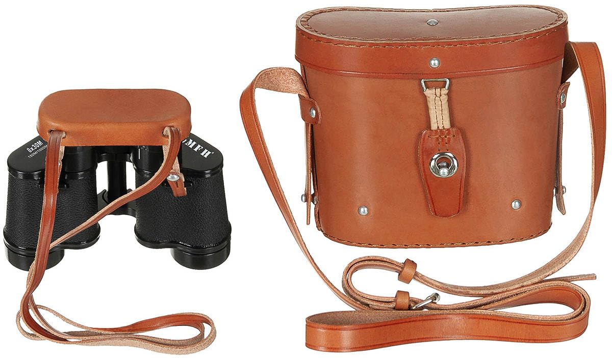 MFH Binocular 8 X30 with Leather Case Black
