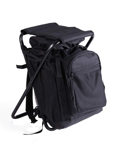 Mil-Tec Hiking Backpack with Integrated Folding Stool – Outdoor Camping Pack