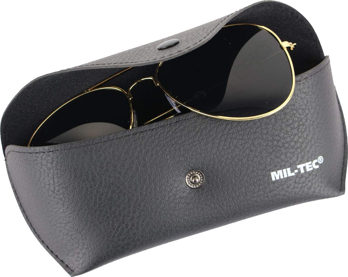 Mil-Tec US Gold Pilot Sunglasses with Etui