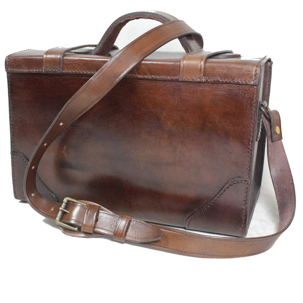 Mil-Tec Leather Belt with Strap Brown