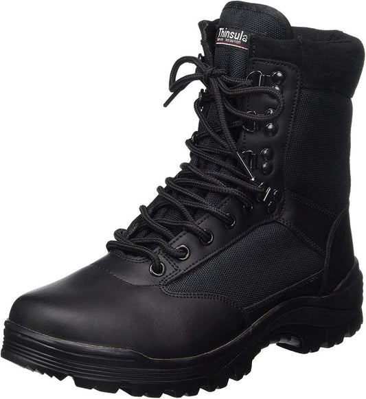 Mil-Tec Men’s Combat Hiking Boots Black Tactical Outdoor Footwear
