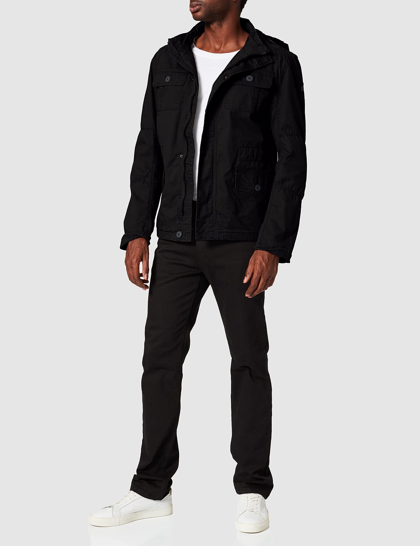 Brandit Men’s Britannia Jacket Olive – Vintage Military Style Cotton Coat