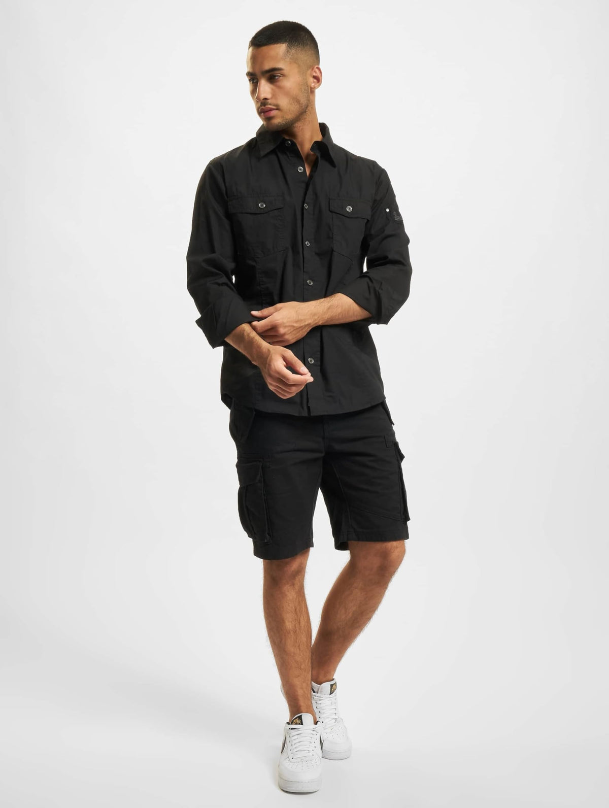 Brandit Slim Fit Shirt Long Sleeve Woodland